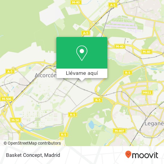 Mapa Basket Concept, Calle Tablas de Daimiel, 2 28924 Alcorcón