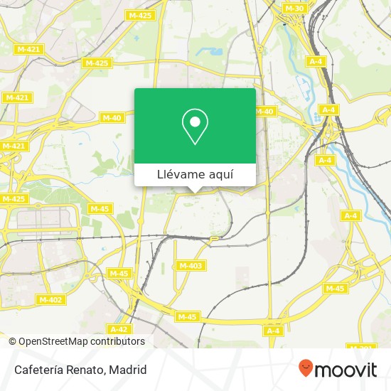 Mapa Cafetería Renato, Calle del Arroyo Bueno, 51 28021 San Andrés Madrid