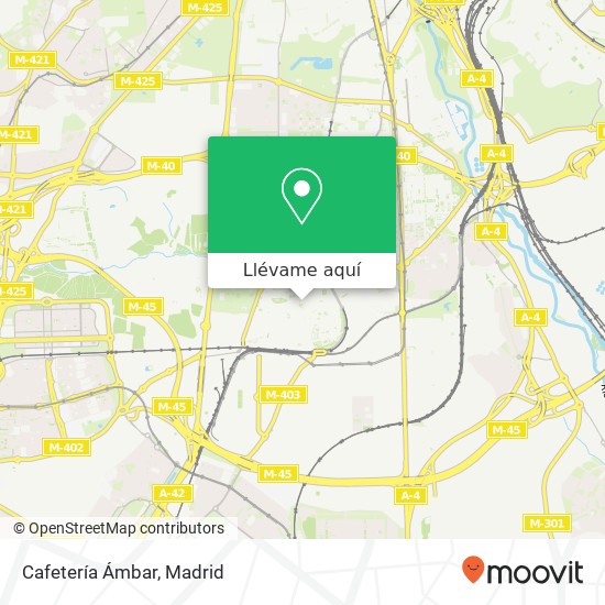 Mapa Cafetería Ámbar, Calle Vieja de Pinto, 22 28021 San Andrés Madrid