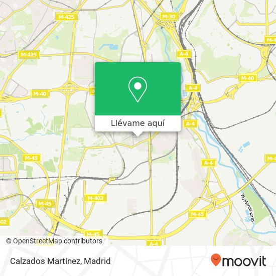 Mapa Calzados Martínez, Calle de Arechavaleta, 5 28041 Los Angeles Madrid