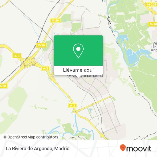 Mapa La Riviera de Arganda, Calle María Zambrano 28522 La Partija-Santa Mónica Rivas-Vaciamadrid