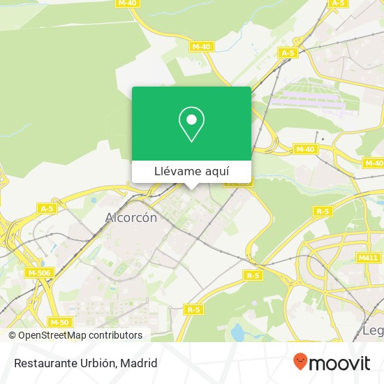 Mapa Restaurante Urbión, Plaza Constitución, 4 28925 Alcorcón