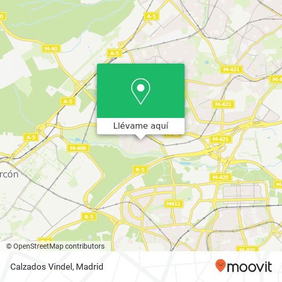 Mapa Calzados Vindel, Calle San Felipe, 11 28917 Fortuna Leganés