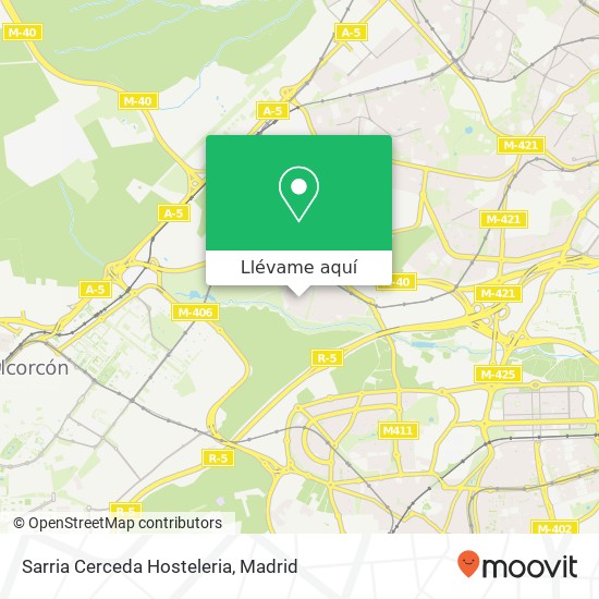 Mapa Sarria Cerceda Hosteleria, Calle Braganza, 6 28917 Fortuna Leganés