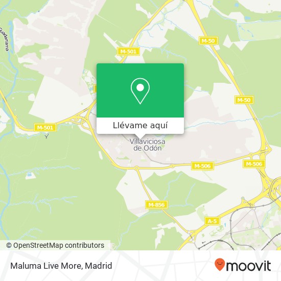 Mapa Maluma Live More, Calle Carreteras 28670 Villaviciosa de Odón