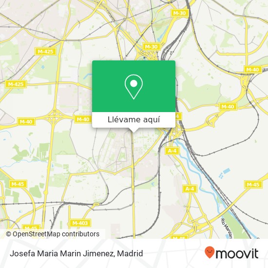 Mapa Josefa Maria Marin Jimenez, Calle de la Tertulia, 15 28041 Los Rosales Madrid