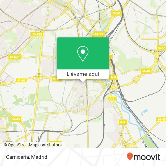 Mapa Carnicería, Calle de Menasalbas, 2 28041 Los Angeles Madrid