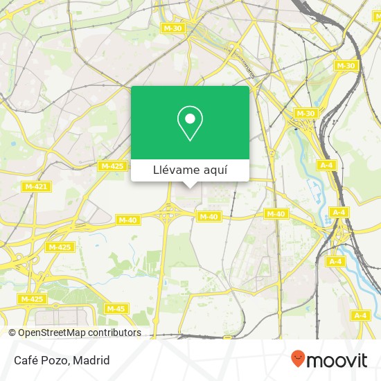 Mapa Café Pozo, Calle de Villabona, 2 28041 Orcasitas Madrid