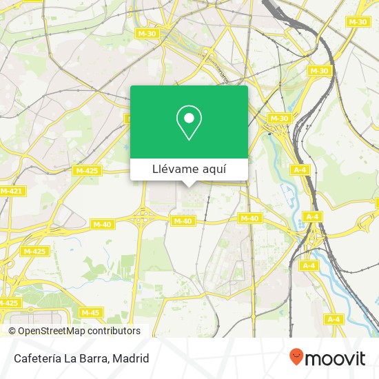 Mapa Cafetería La Barra, Calle Gran Avenida, 15 28041 Orcasitas Madrid