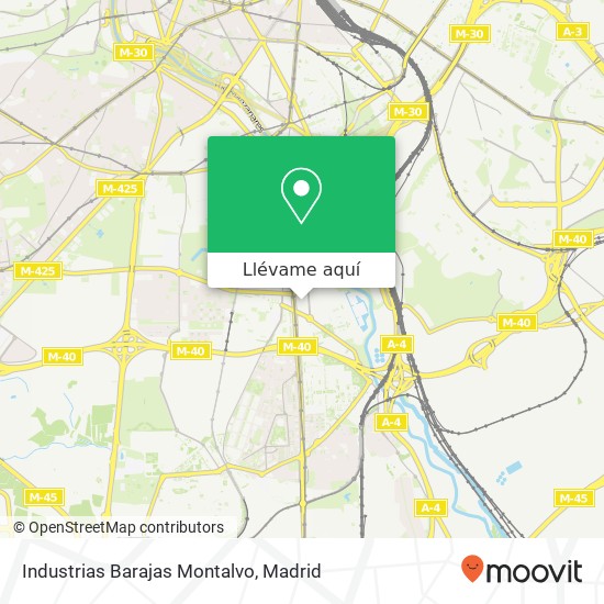 Mapa Industrias Barajas Montalvo, Calle La Popular Madrileña, 36 28041 San Fermín Madrid