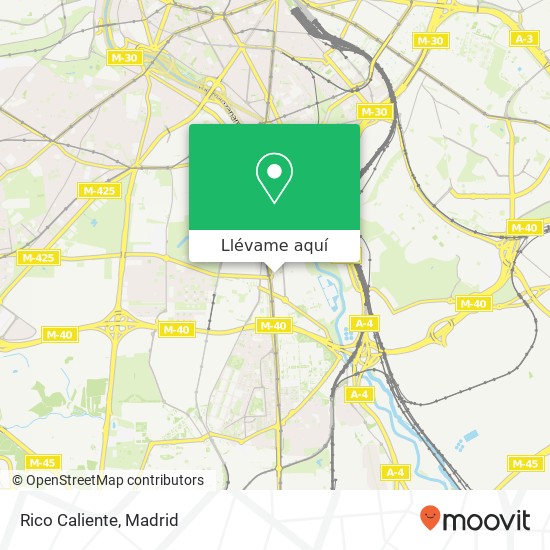 Mapa Rico Caliente, Avenida de San Fermín, 4 28041 San Fermín Madrid