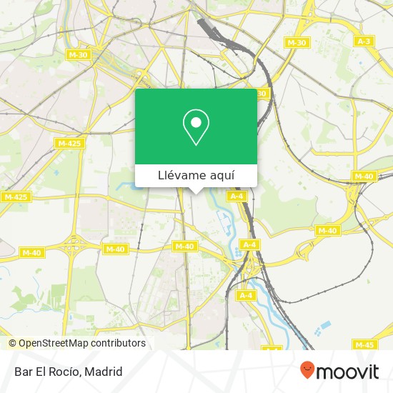 Mapa Bar El Rocío, Calle de la Mezquita, 18 28041 Madrid