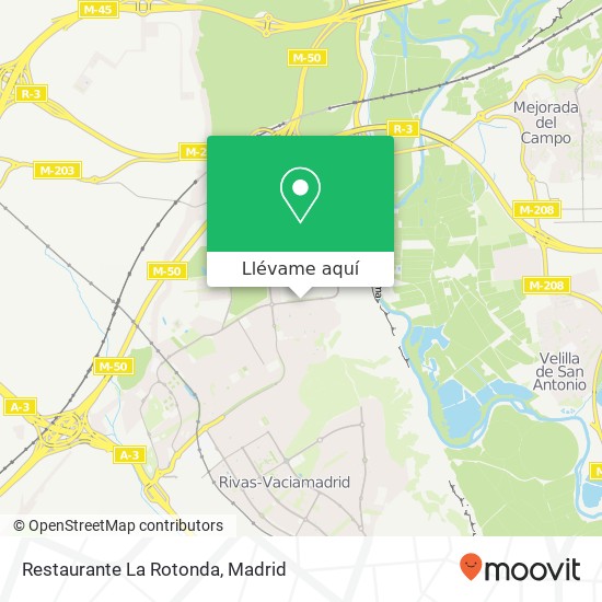 Mapa Restaurante La Rotonda, Calle Almería, 3 28522 La Partija-Santa Mónica Rivas-Vaciamadrid