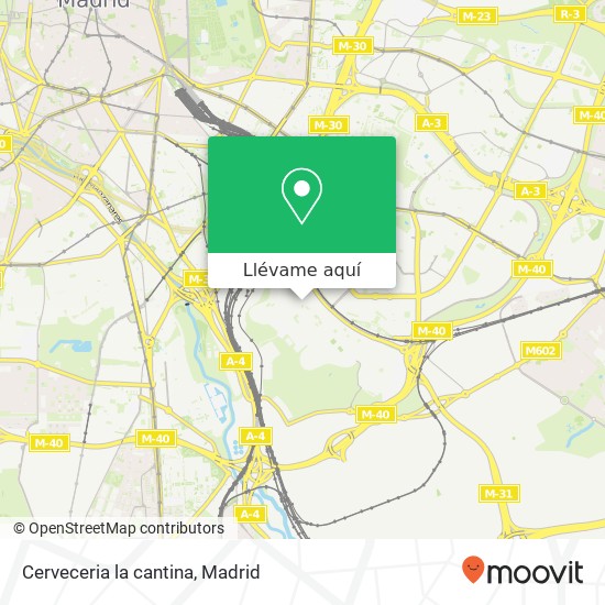 Mapa Cerveceria la cantina, Calle de Peironcely, 29 28053 Entrevías Madrid