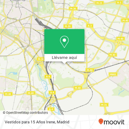 Mapa Vestidos para 15 Años Irene, Calle Guadalcázar 28053 Entrevías Madrid