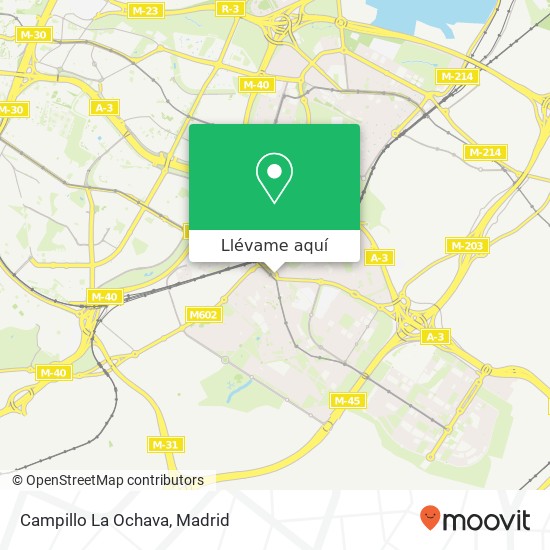 Mapa Campillo La Ochava, Plaza de Juan de Malasaña, 5 28031 Casco Histórico de Vallecas Madrid