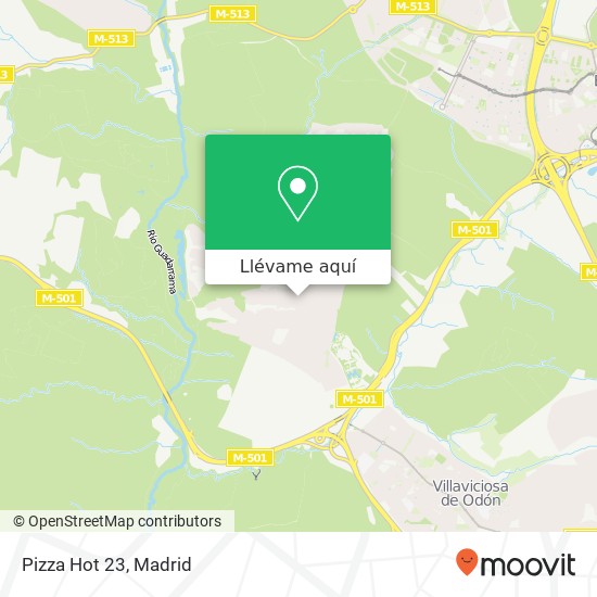 Mapa Pizza Hot 23, Calle Pisuerga, 19 28670 El Bosque Villaviciosa de Odón