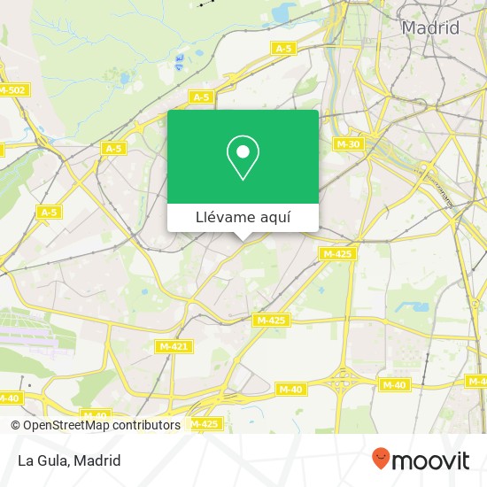Mapa La Gula, Paseo de Marcelino Camacho, 3 28025 Madrid