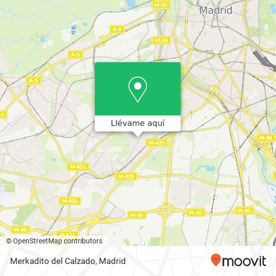 Mapa Merkadito del Calzado, Calle de Álvarez Abellán, 37 28025 Puerta Bonita Madrid