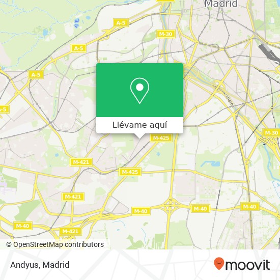 Mapa Andyus, Calle del Camino Viejo de Leganés 28025 Madrid