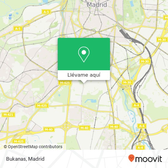 Mapa Bukanas, Calle de Dolores Barranco, 90 28026 Pradolongo Madrid