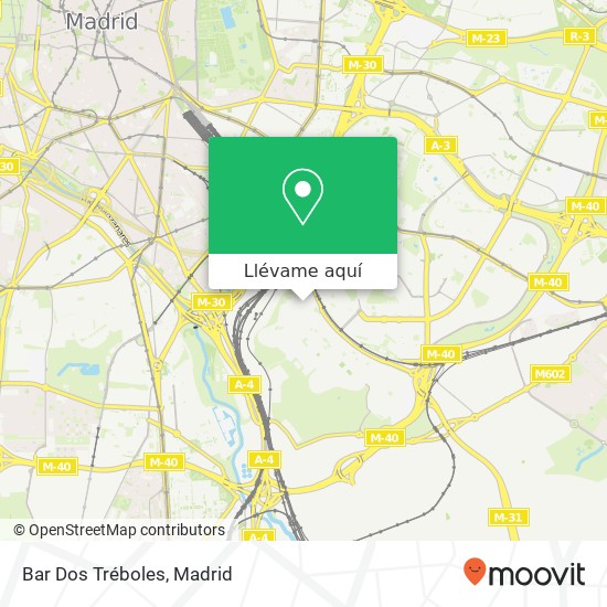 Mapa Bar Dos Tréboles, Calle de Miguel de la Roca, 12 28053 Entrevías Madrid