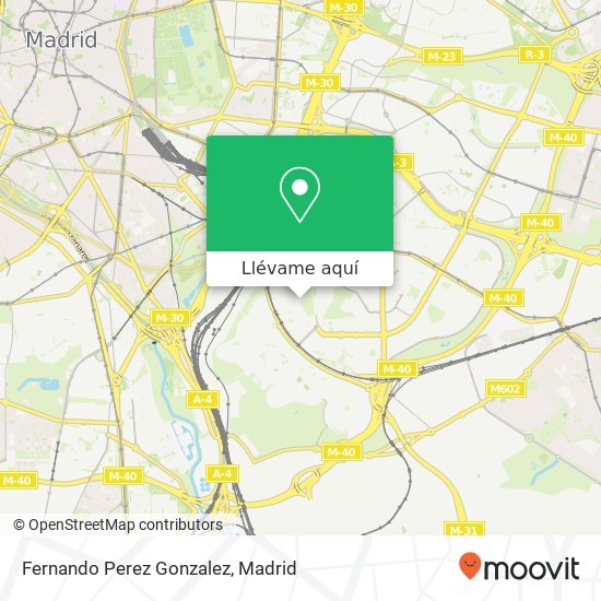 Mapa Fernando Perez Gonzalez, Calle del Puerto de la Bonaigua, 58 28018 San Diego Madrid