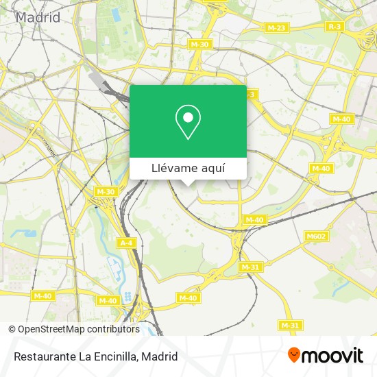 Mapa Restaurante La Encinilla