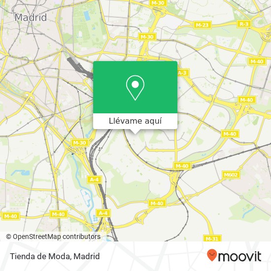 Mapa Tienda de Moda, Calle del Doctor Bellido, 4 28018 San Diego Madrid