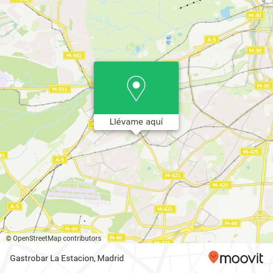 Mapa Gastrobar La Estacion, Avenida de los Poblados 28044 Águilas Madrid