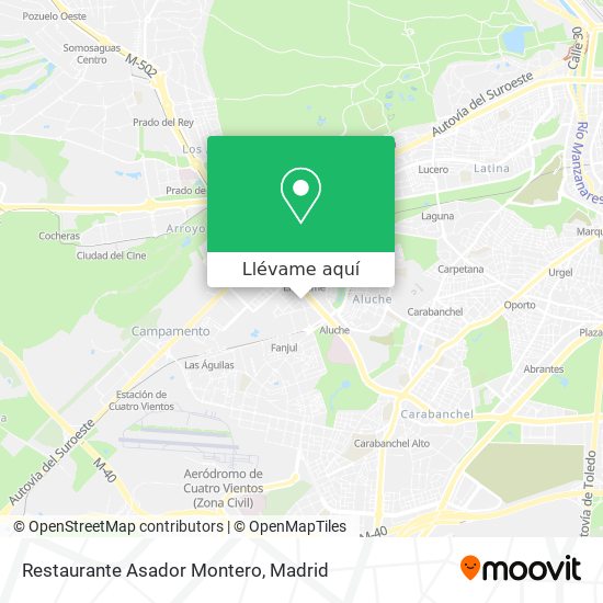 Mapa Restaurante Asador Montero