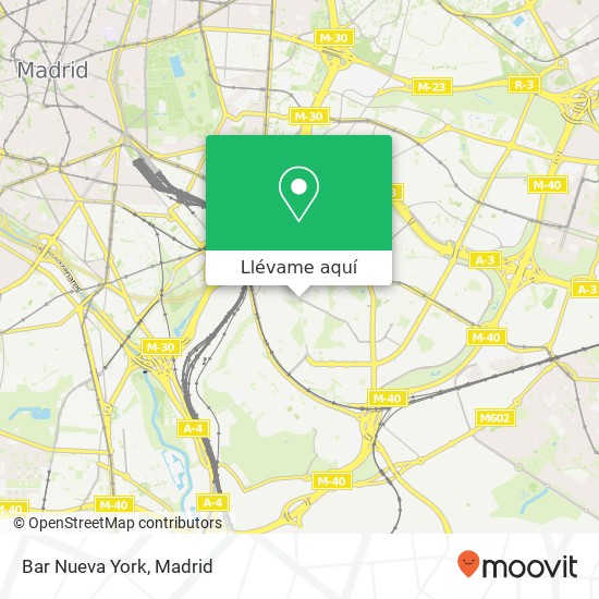 Mapa Bar Nueva York, Calle de Martínez de la Riva 28053 Madrid