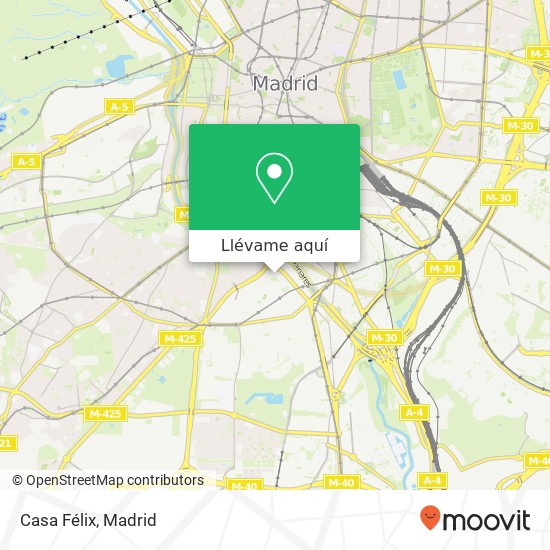 Mapa Casa Félix, Calle de Mariblanca, 10 28026 Moscardó Madrid