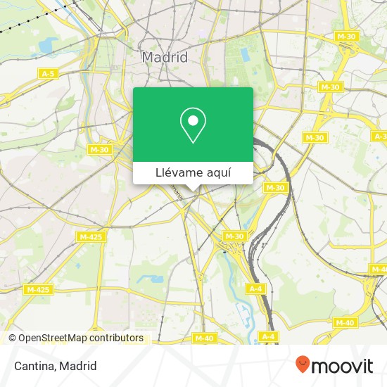 Mapa Cantina, 28045 Madrid