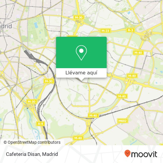 Mapa Cafeteria Disan, Avenida de la Albufera, 147 28038 Numancia Madrid