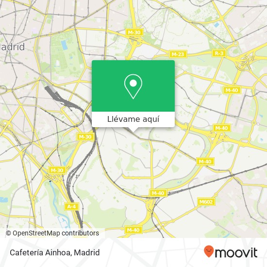 Mapa Cafetería Ainhoa, Avenida de la Albufera, 119 28038 Numancia Madrid