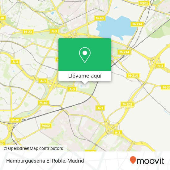 Mapa Hamburguesería El Roble, 28032 Casco Histórico de Vicálvaro Madrid