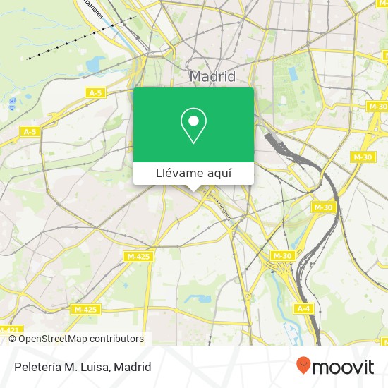 Mapa Peletería M. Luisa, Calle San Delfín, 6 28019 Comillas Madrid