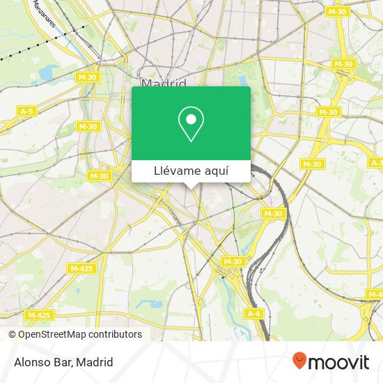 Mapa Alonso Bar, Calle de Embajadores, 156 28045 Chopera Madrid