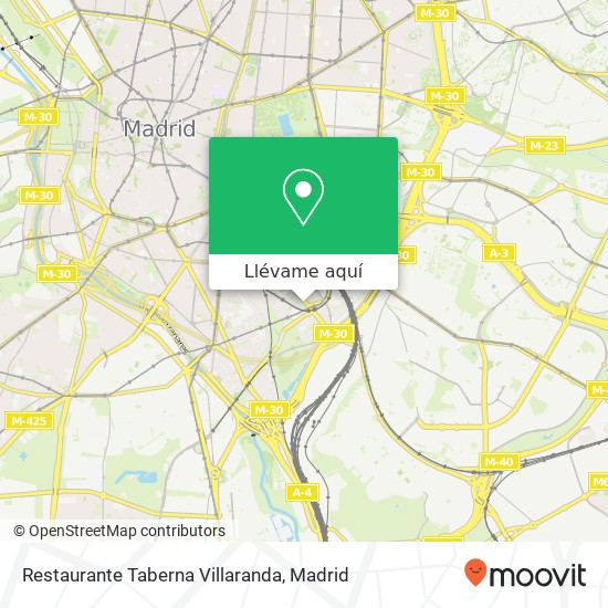 Mapa Restaurante Taberna Villaranda, Calle de Méndez Álvaro, 64 28045 Delicias Madrid