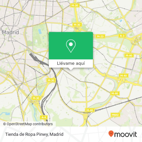 Mapa Tienda de Ropa Pinwy, Calle del Puerto de Canfranc, 15 28038 Numancia Madrid