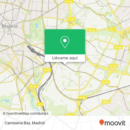 Mapa Camiseria Baz, Avenida de la Albufera, 69 28038 Numancia Madrid
