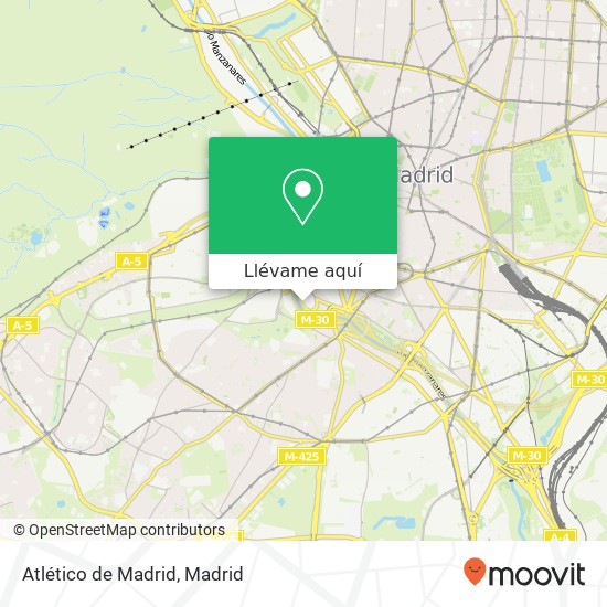 Mapa Atlético de Madrid, Paseo de la Virgen del Puerto, 67 28005 Imperial Madrid