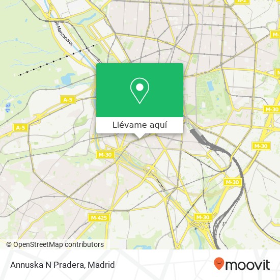 Mapa Annuska N Pradera, Calle Gasómetro, 13 28005 Acacias Madrid