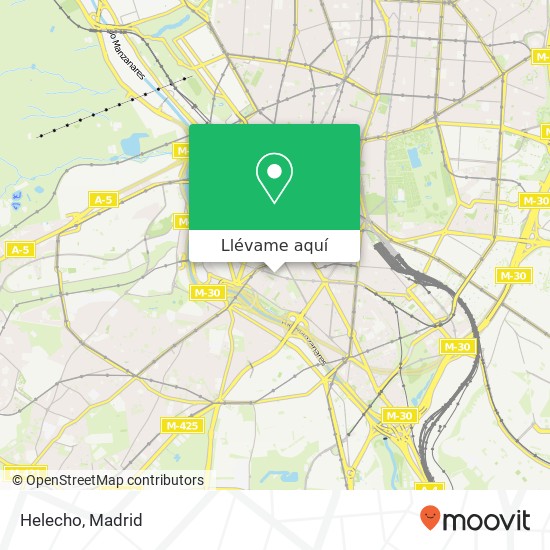Mapa Helecho, Paseo de Juan Antonio Vallejo-Nájera Botas, 25 28005 Madrid