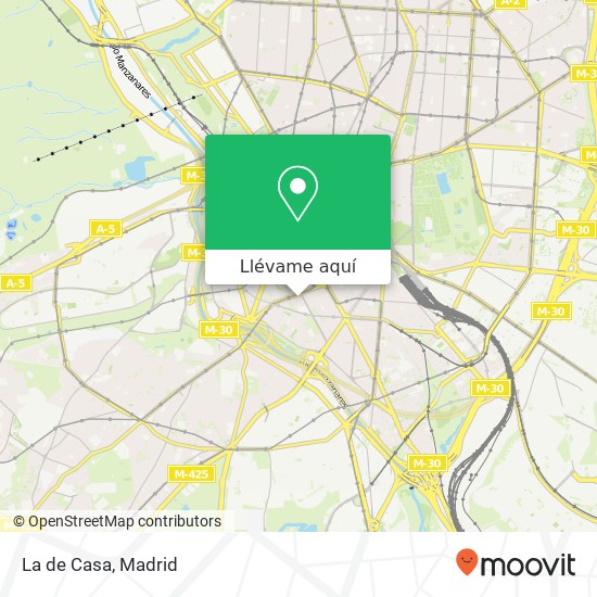 Mapa La de Casa, Calle de El Majuelo 28005 Acacias Madrid