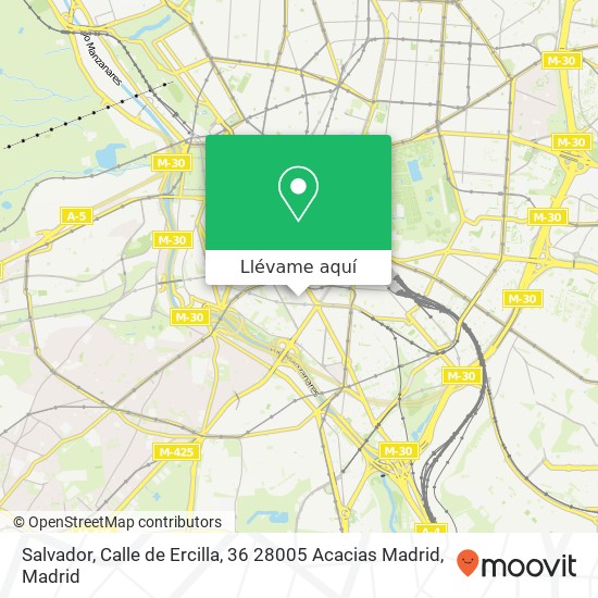 Mapa Salvador, Calle de Ercilla, 36 28005 Acacias Madrid