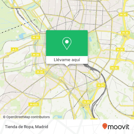 Mapa Tienda de Ropa, Calle de Embajadores, 102 28012 Madrid