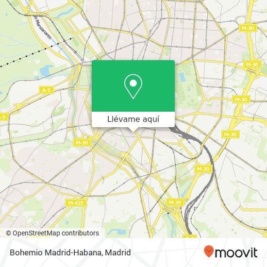 Mapa Bohemio Madrid-Habana, Calle de Martín de Vargas, 34 28005 Acacias Madrid