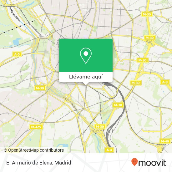 Mapa El Armario de Elena, Paseo de las Delicias, 50 28045 Delicias Madrid